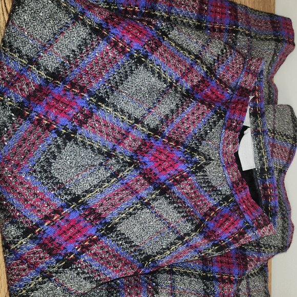 Vintage Evan Picone Tartan Plaid Wool Midi Skirt With Lining - Picture 10 of 14